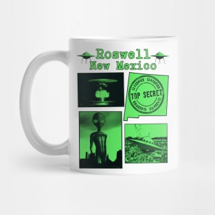 Roswell New Mexico Alien UFO Green Print Mug